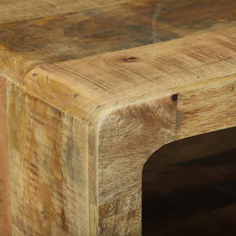 vidaXL Dohányzóasztal Barna 90 x 50 x 35 cm Tömör nyers mangófa
