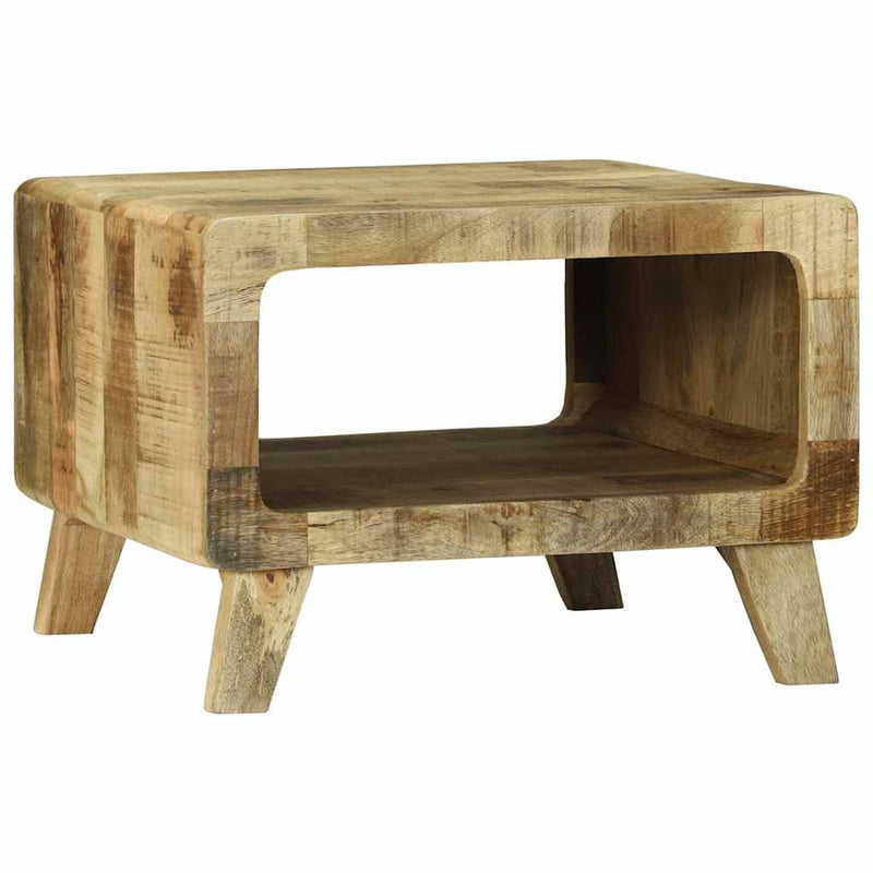 vidaXL Dohányzóasztal Barna 50 x 50 x 35 cm Tömör nyers mangófa