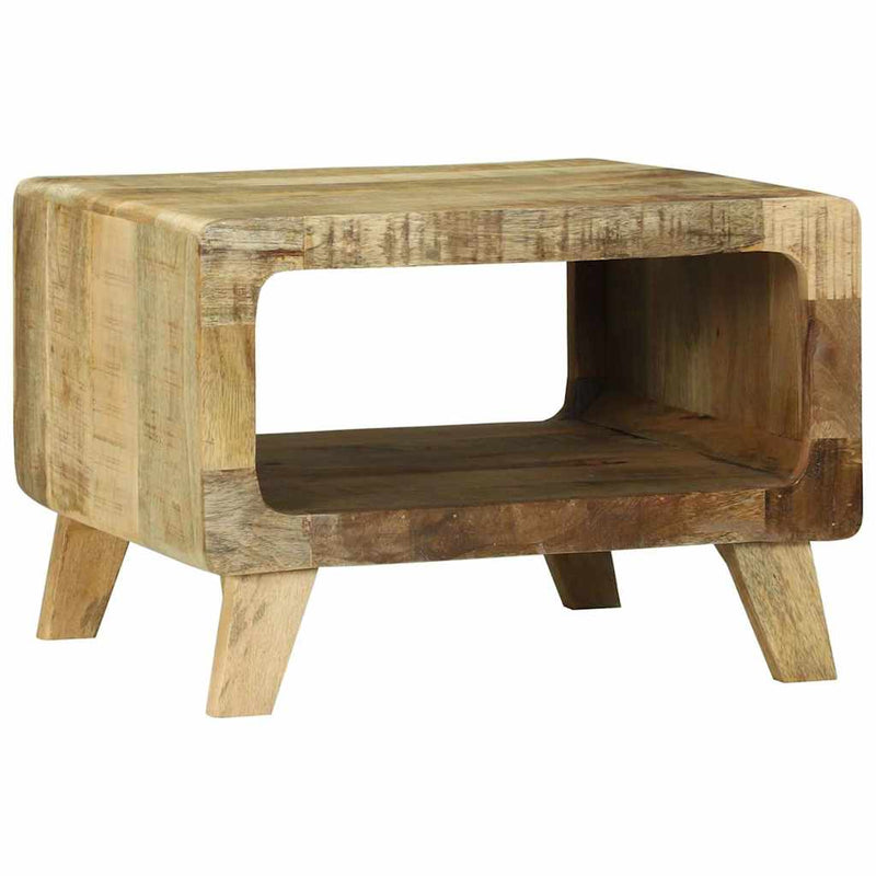 vidaXL Dohányzóasztal Barna 50 x 50 x 35 cm Tömör nyers mangófa