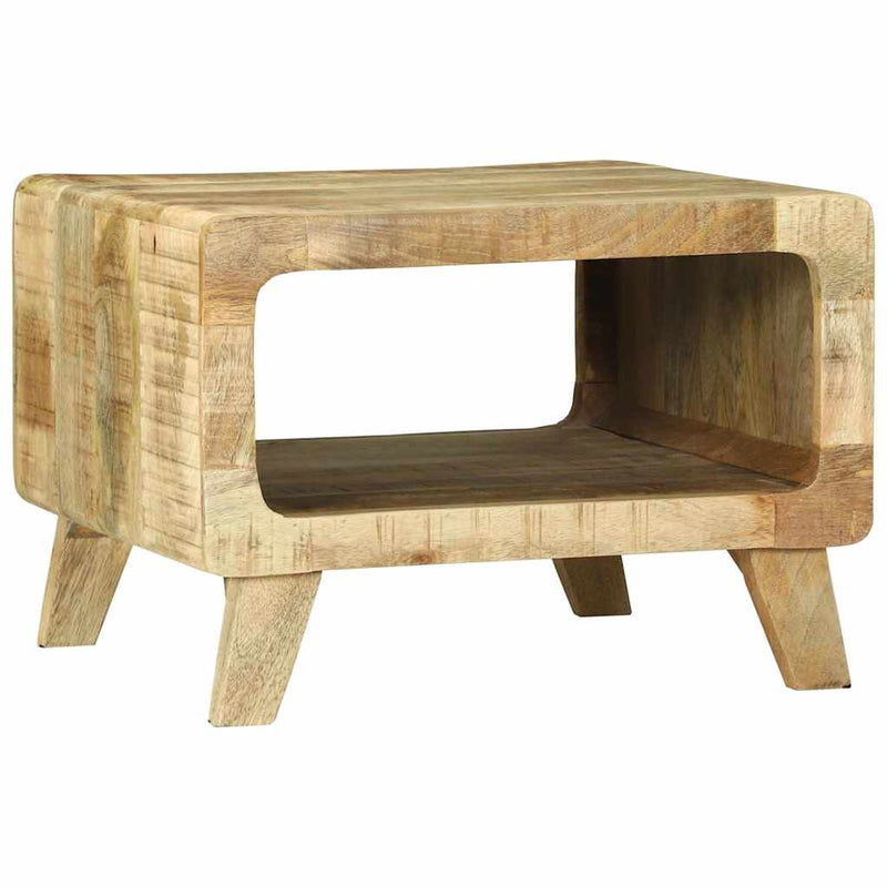 vidaXL Dohányzóasztal Barna 50 x 50 x 35 cm Tömör nyers mangófa