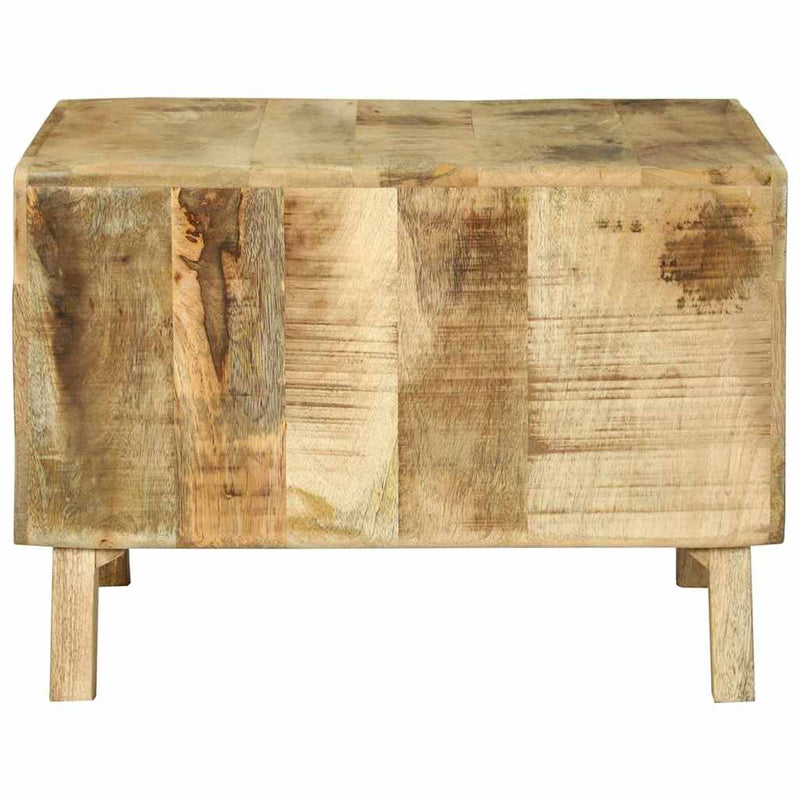 vidaXL Dohányzóasztal Barna 50 x 50 x 35 cm Tömör nyers mangófa