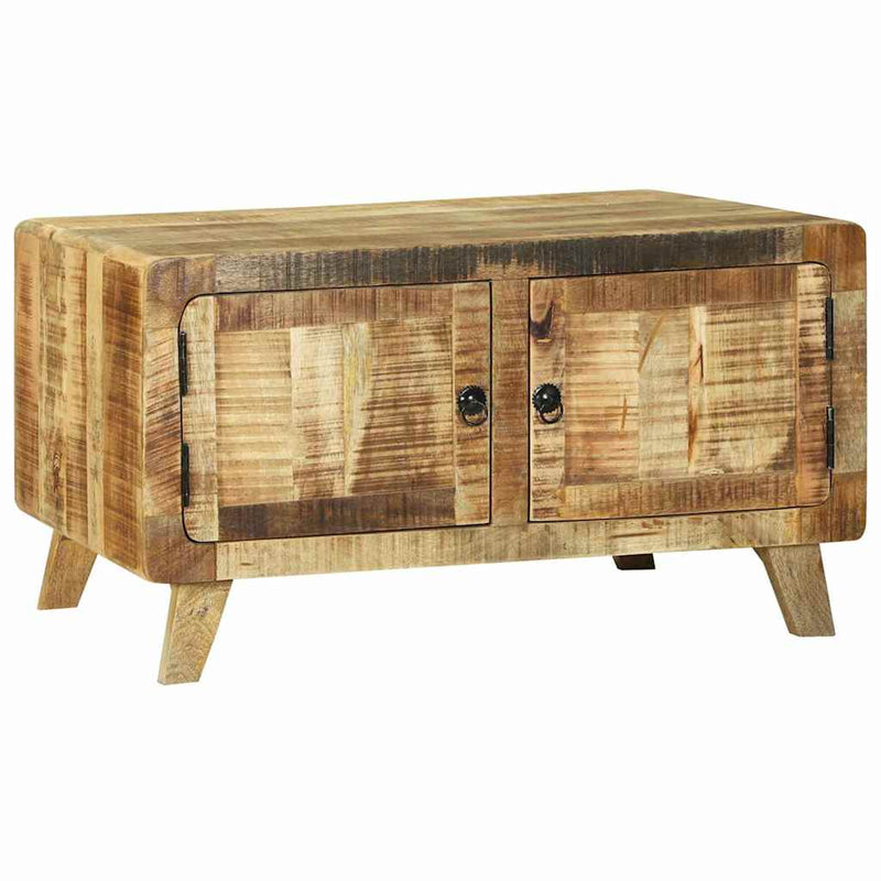 vidaXL Dohányzóasztal Barna 80 x 54 x 45 cm Tömör nyers mangófa