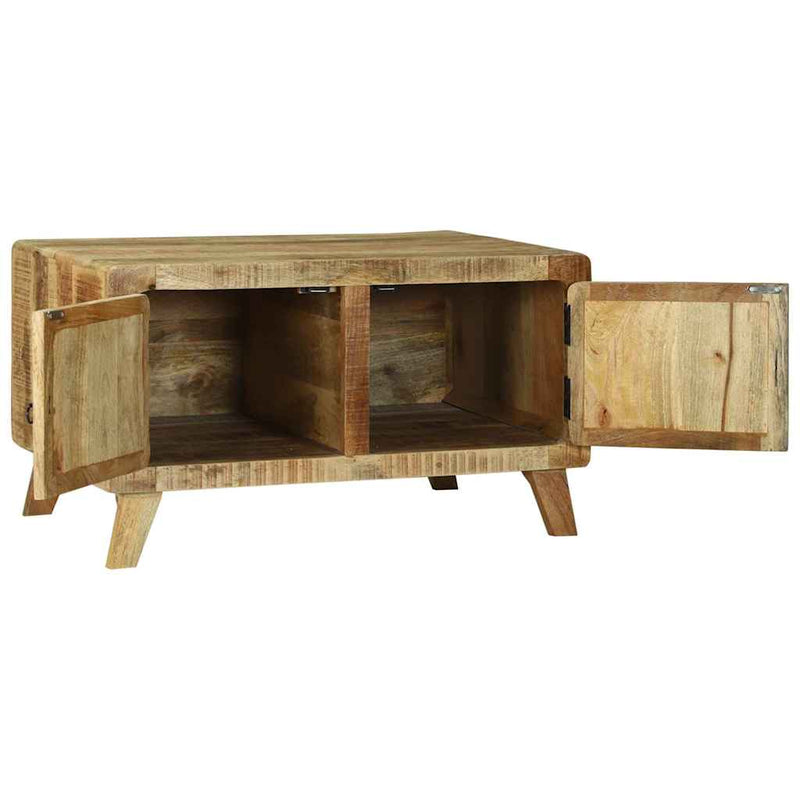 vidaXL Dohányzóasztal Barna 80 x 54 x 45 cm Tömör nyers mangófa
