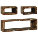 vidaXL TV szekrény szett 3 pcs Sokszínű Tömör újrahasznosított fa