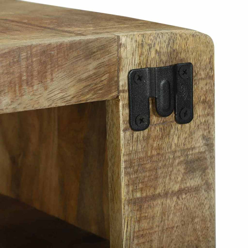 vidaXL TV Szekrény polcokkal Barna 60 x 32 x 36 cm Tömör mangófa