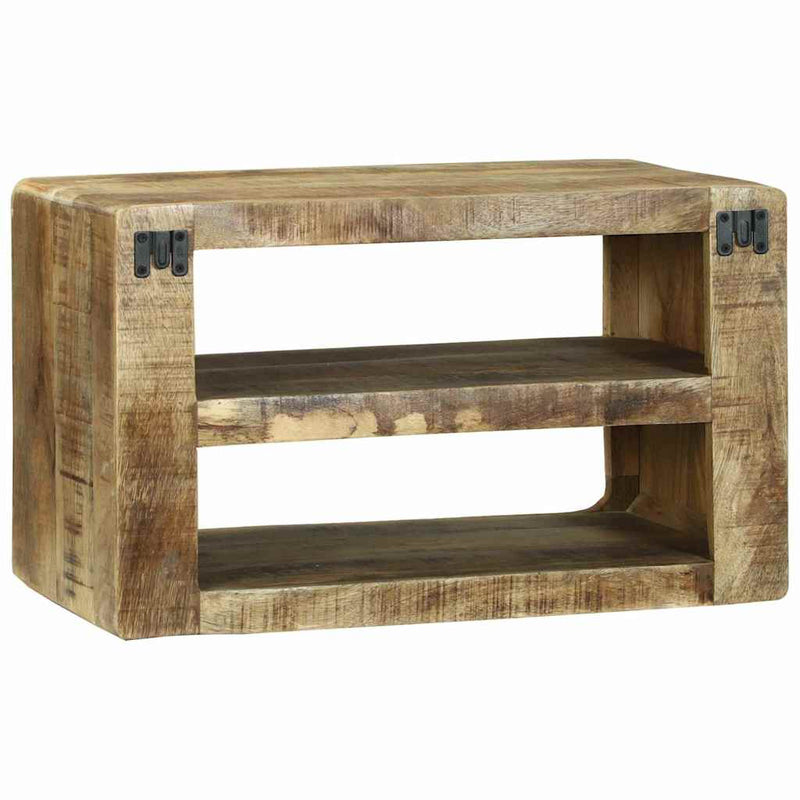 vidaXL TV Szekrény polcokkal Barna 60 x 32 x 36 cm Tömör mangófa