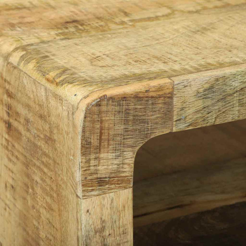 vidaXL TV Szekrény polcokkal Barna 80 x 32 x 36 cm Tömör mangófa