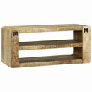 vidaXL TV szekrény polcokkal Barna 80 x 32 x 36 cm Tömör mangófa