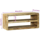 vidaXL TV szekrény polcokkal Barna 80 x 32 x 36 cm Tömör mangófa