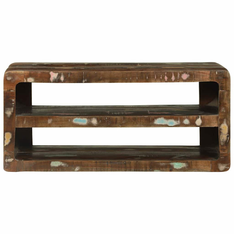 vidaXL TV Szekrény Sokszínű 80 x 32 x 36 cm Tömör újrahasznosított fa