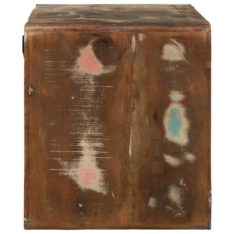 vidaXL TV Szekrény Sokszínű 80 x 32 x 36 cm Tömör újrahasznosított fa