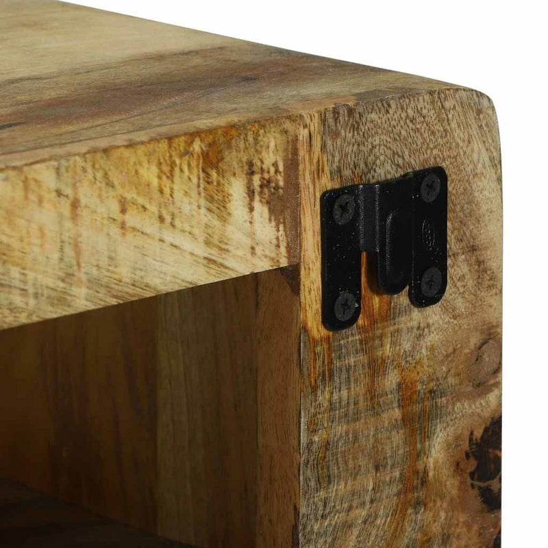 vidaXL TV Szekrény polcokkal Barna 100 x 32 x 36 cm Tömör mangófa