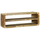 vidaXL TV szekrény polcokkal Barna 100 x 32 x 36 cm Tömör mangófa