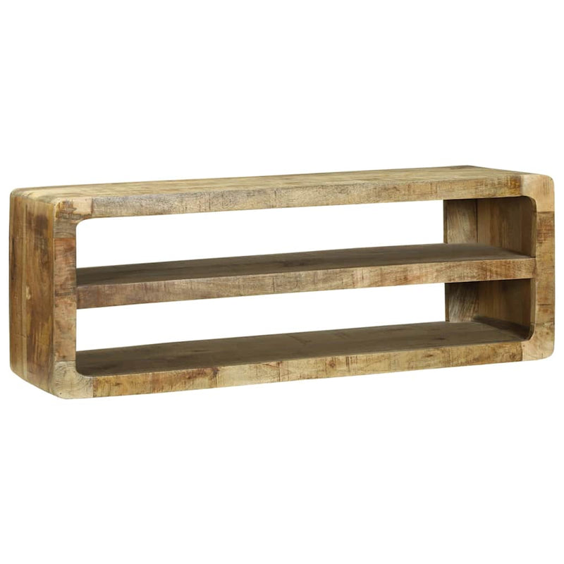 vidaXL TV Szekrény polcokkal Barna 100 x 32 x 36 cm Tömör mangófa