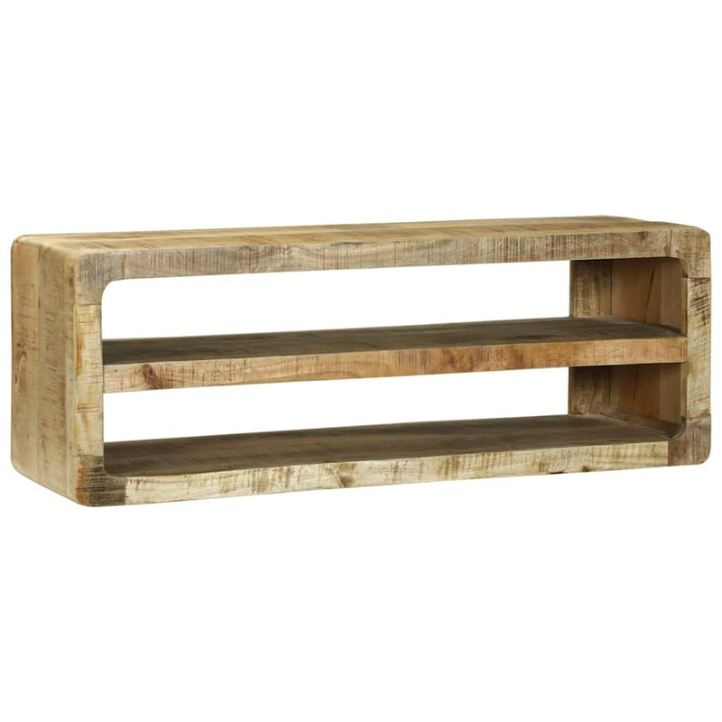 vidaXL TV Szekrény polcokkal Barna 100 x 32 x 36 cm Tömör mangófa