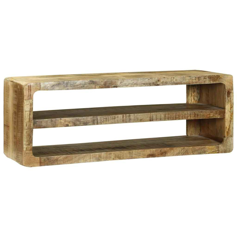 vidaXL TV Szekrény polcokkal Barna 100 x 32 x 36 cm Tömör mangófa