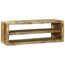 vidaXL TV szekrény polcokkal Barna 100 x 32 x 36 cm Tömör mangófa