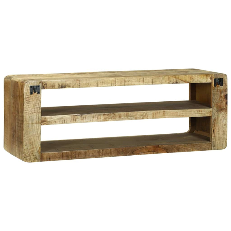 vidaXL TV Szekrény polcokkal Barna 100 x 32 x 36 cm Tömör mangófa