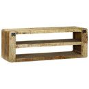 vidaXL TV szekrény polcokkal Barna 100 x 32 x 36 cm Tömör mangófa