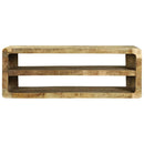 vidaXL TV Szekrény polcokkal Barna 100 x 32 x 36 cm Tömör mangófa