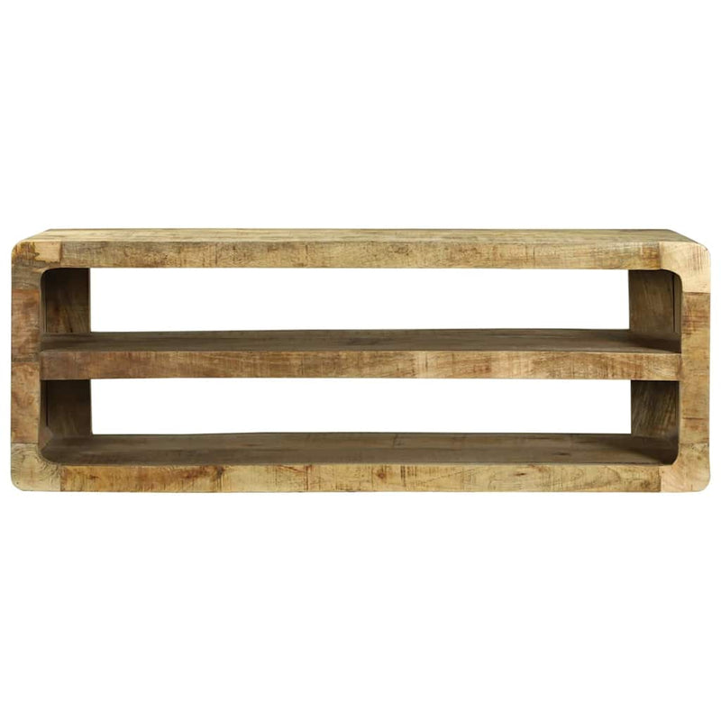 vidaXL TV Szekrény polcokkal Barna 100 x 32 x 36 cm Tömör mangófa