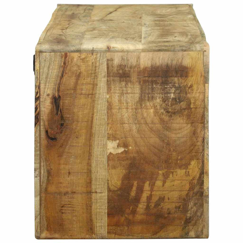 vidaXL TV Szekrény polcokkal Barna 100 x 32 x 36 cm Tömör mangófa
