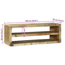 vidaXL TV Szekrény polcokkal Barna 100 x 32 x 36 cm Tömör mangófa