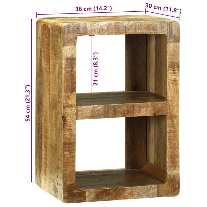 vidaXL TV Szekrény polcokkal Barna 36 x 30 x 54 cm Tömör mangófa