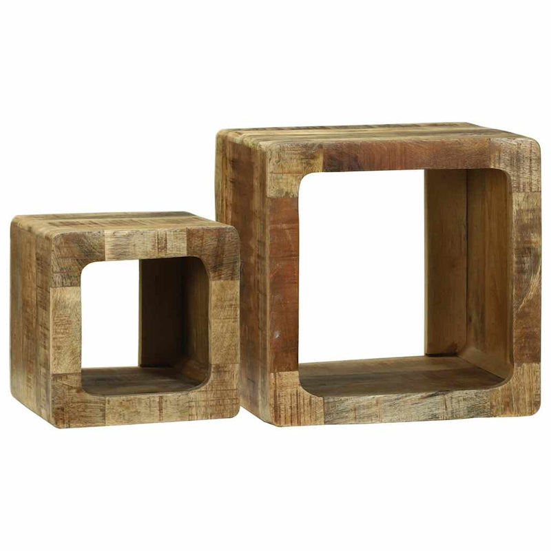 vidaXL TV Egység 2 pcs Barna 36 x 30 x 36 cm Tömör nyers mangófa