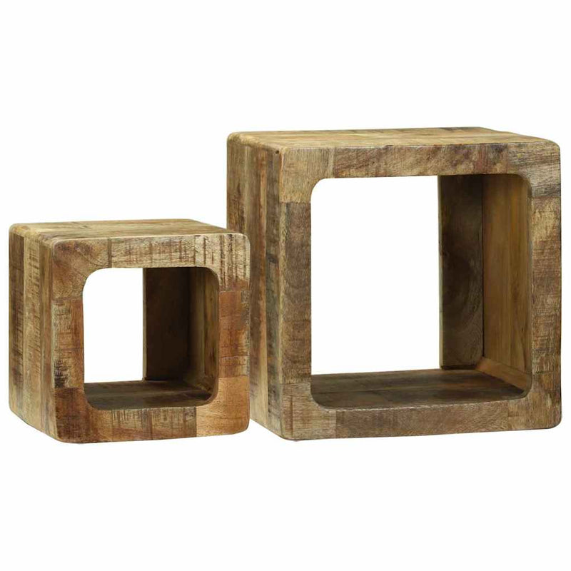 vidaXL TV Egység 2 pcs Barna 36 x 30 x 36 cm Tömör nyers mangófa