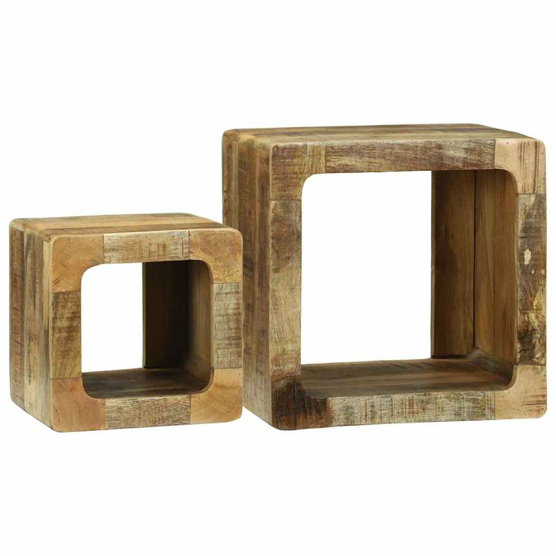 vidaXL TV Egység 2 pcs Barna 36 x 30 x 36 cm Tömör nyers mangófa
