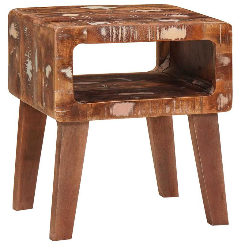 vidaXL Végasztalok Sokszínű 40 x 32 x 46 cm tömör újrahasznosított fa