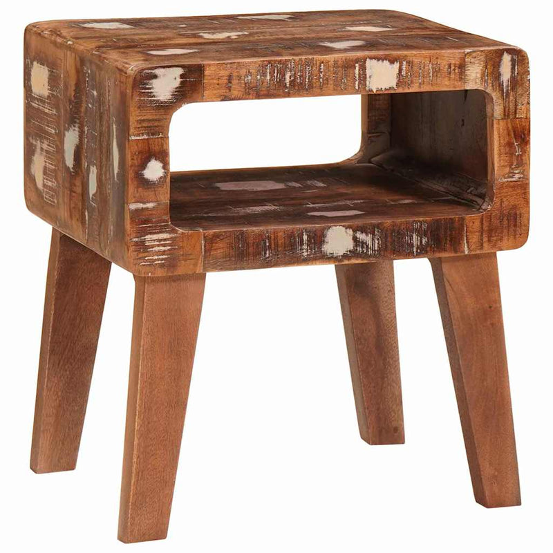 vidaXL Végasztalok Sokszínű 40 x 32 x 46 cm tömör újrahasznosított fa