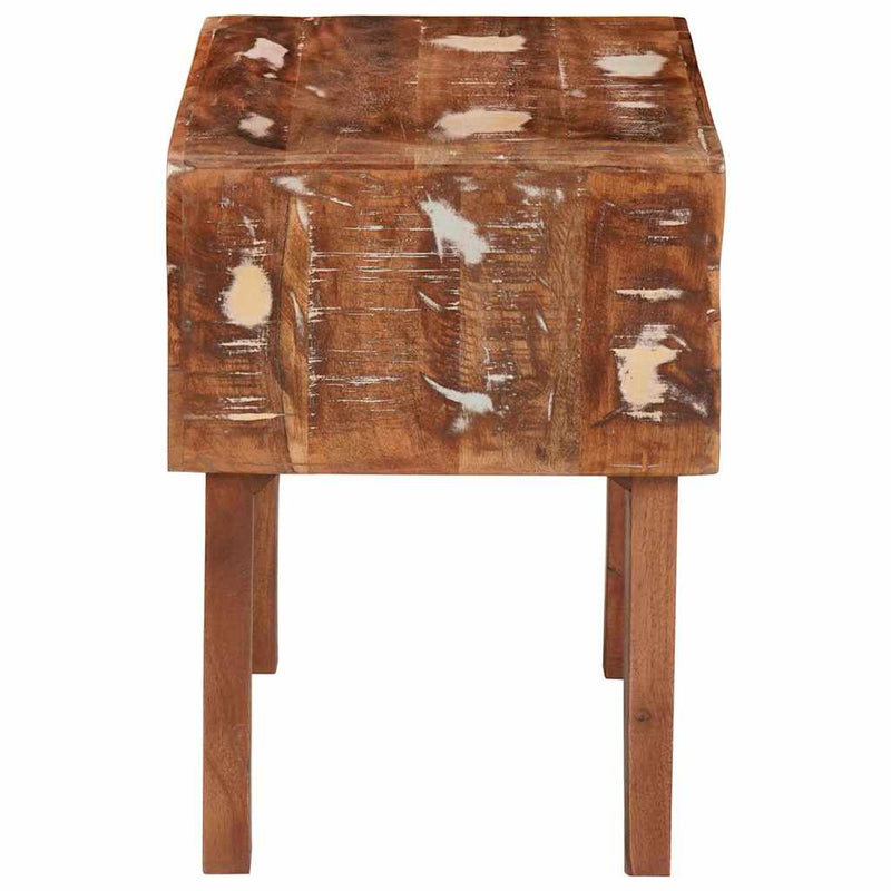 vidaXL Végasztalok Sokszínű 40 x 32 x 46 cm tömör újrahasznosított fa
