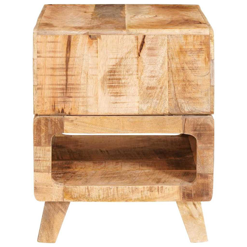 vidaXL Végasztalok polcokkal Barna 40 x 40 x 49 cm tömör mangófa