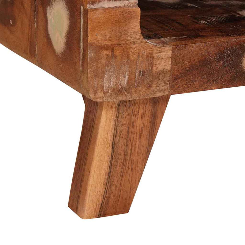 vidaXL Végasztalok Sokszínű 40 x 40 x 49 cm tömör újrahasznosított fa