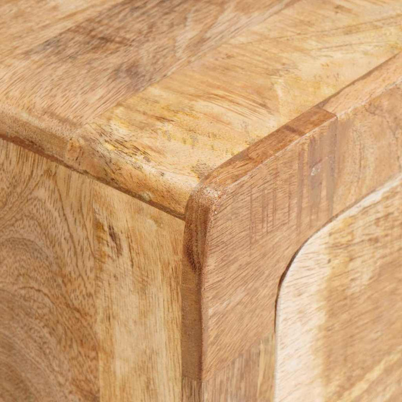 vidaXL Végasztalok fiókkal ajtóval Barna 40 x 32 x 46 cm tömör mangófa