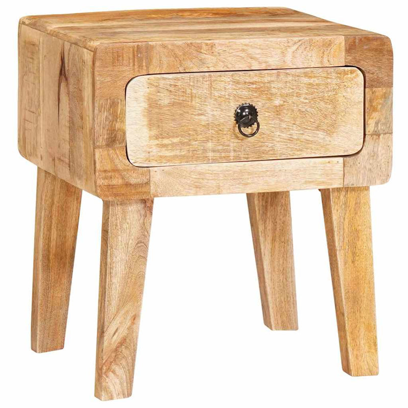 vidaXL Végasztalok fiókkal ajtóval Barna 40 x 32 x 46 cm tömör mangófa