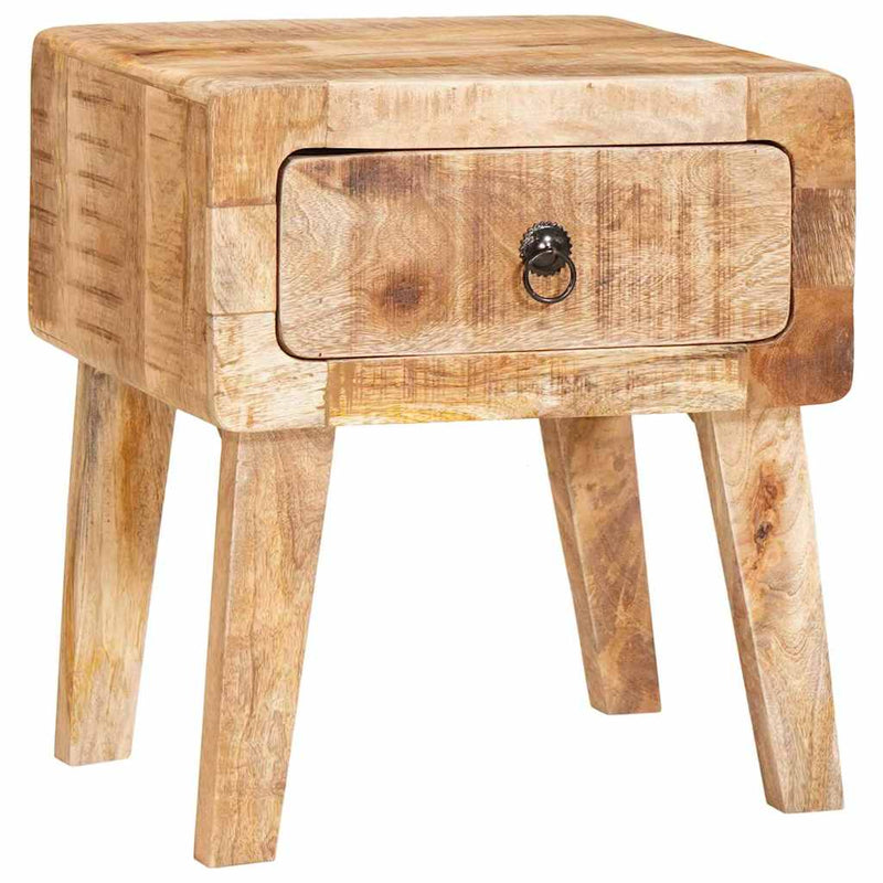 vidaXL Végasztalok fiókkal ajtóval Barna 40 x 32 x 46 cm tömör mangófa
