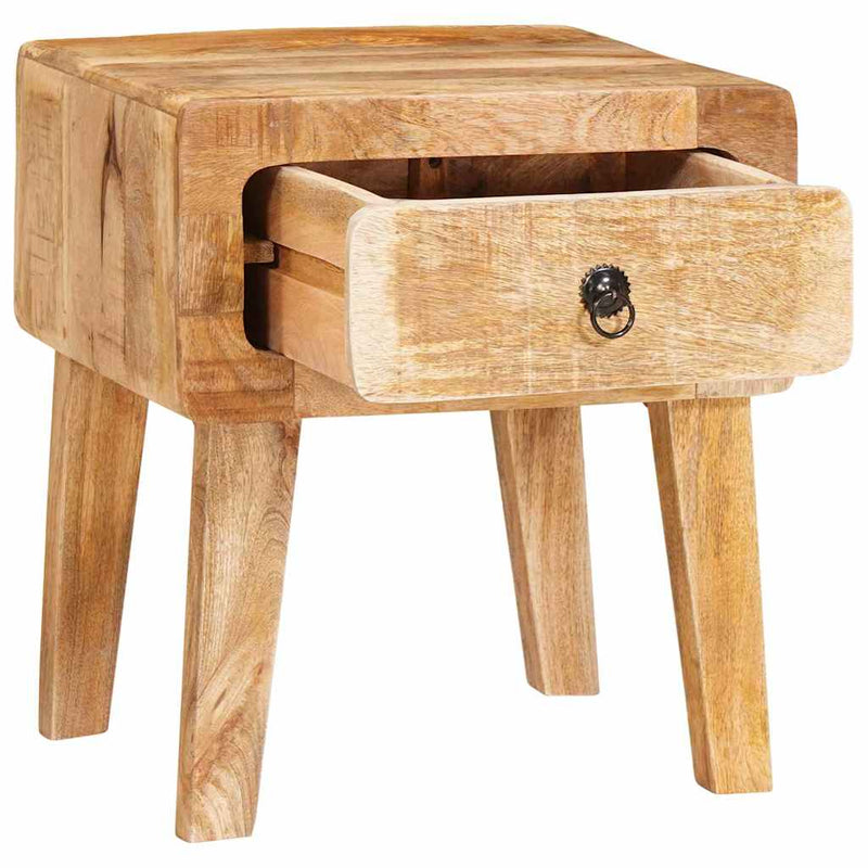 vidaXL Végasztalok fiókkal ajtóval Barna 40 x 32 x 46 cm tömör mangófa