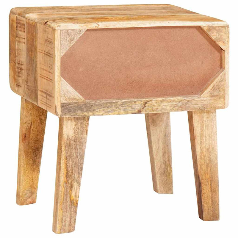 vidaXL Végasztalok fiókkal ajtóval Barna 40 x 32 x 46 cm tömör mangófa