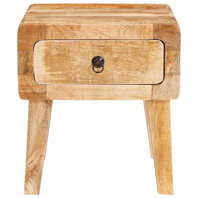 vidaXL Végasztalok fiókkal ajtóval Barna 40 x 32 x 46 cm tömör mangófa