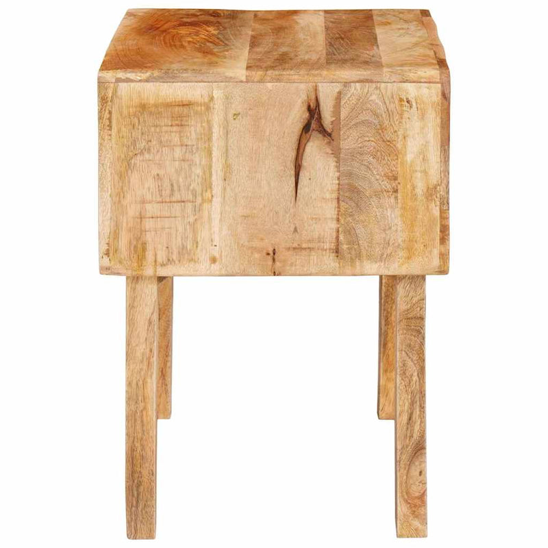 vidaXL Végasztalok fiókkal ajtóval Barna 40 x 32 x 46 cm tömör mangófa