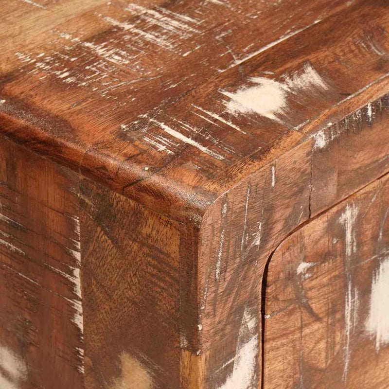 vidaXL Végasztalok Sokszínű 40 x 32 x 46 cm tömör újrahasznosított fa