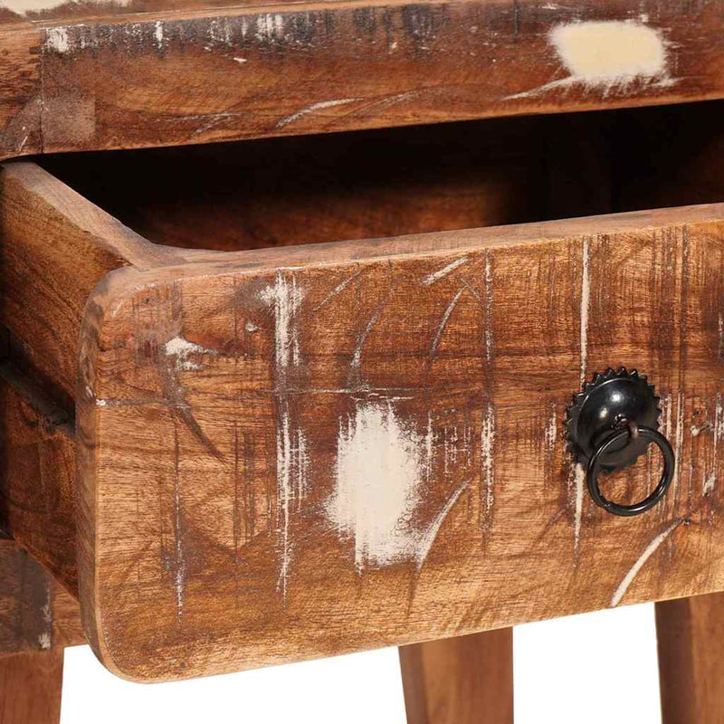 vidaXL Végasztalok Sokszínű 40 x 32 x 46 cm tömör újrahasznosított fa