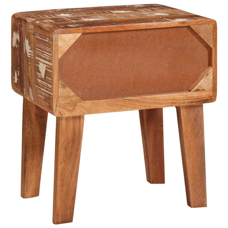 vidaXL Végasztalok Sokszínű 40 x 32 x 46 cm tömör újrahasznosított fa