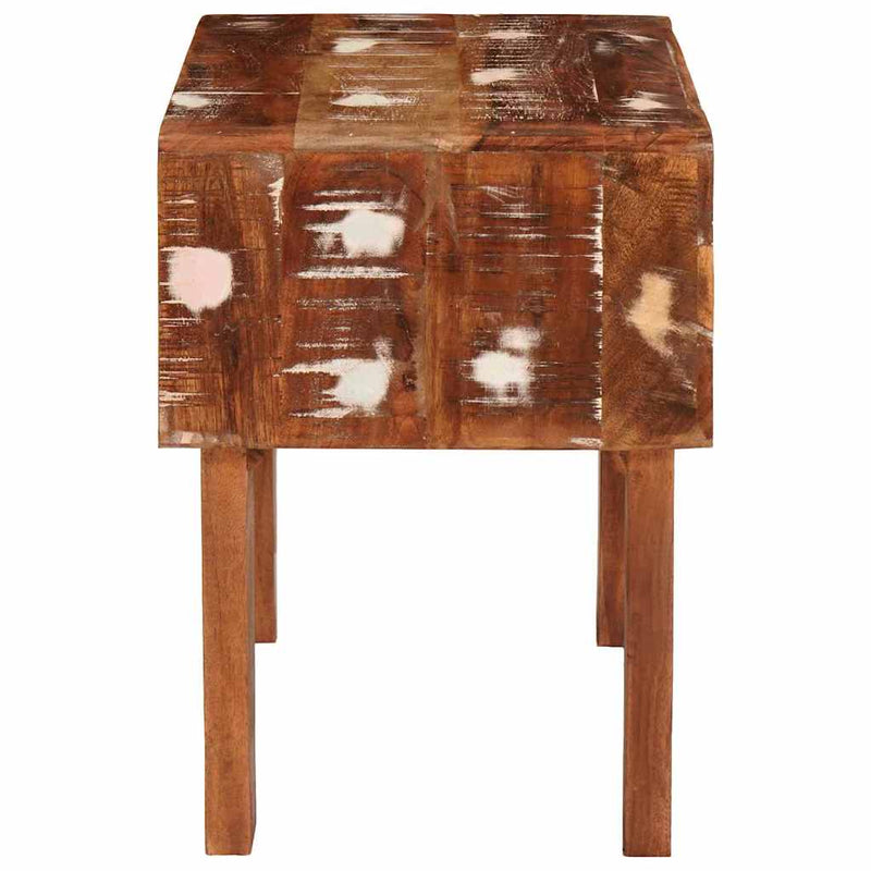 vidaXL Végasztalok Sokszínű 40 x 32 x 46 cm tömör újrahasznosított fa