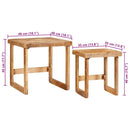 vidaXL Végasztalok Barna Tömör Mangófát