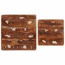 vidaXL Végasztalok Barna Tömör Mangófát