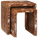 vidaXL Végasztalok Barna Szilárd Újrahasznosított Fa